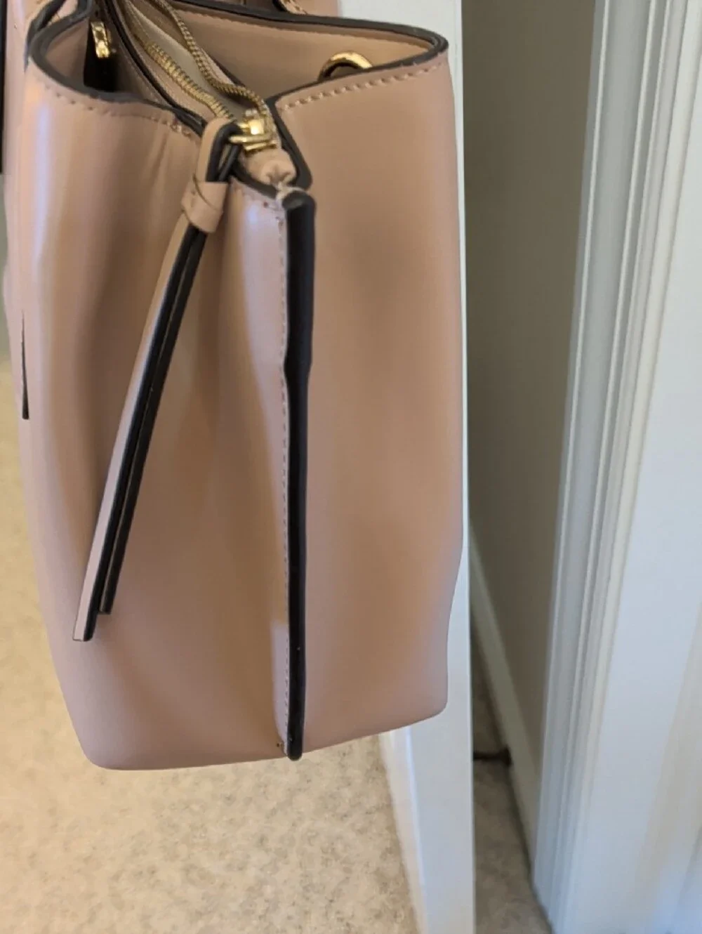Nine West Pale Blush Structured Satchel